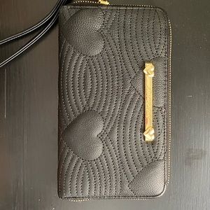 Betsy Johnson black wristlet